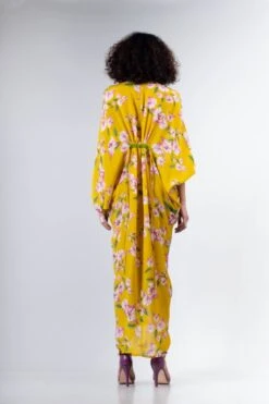 Yellow Bougainvillea Printed Rekha 2 Dress -Incasee Ceantral b 66582