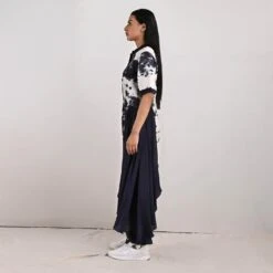 White And Black Tracy Concept Saree -Incasee Ceantral bw310c3