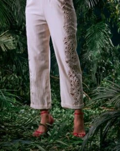 Ivory Petal Jumpsuit -Incasee Ceantral cfw23js164