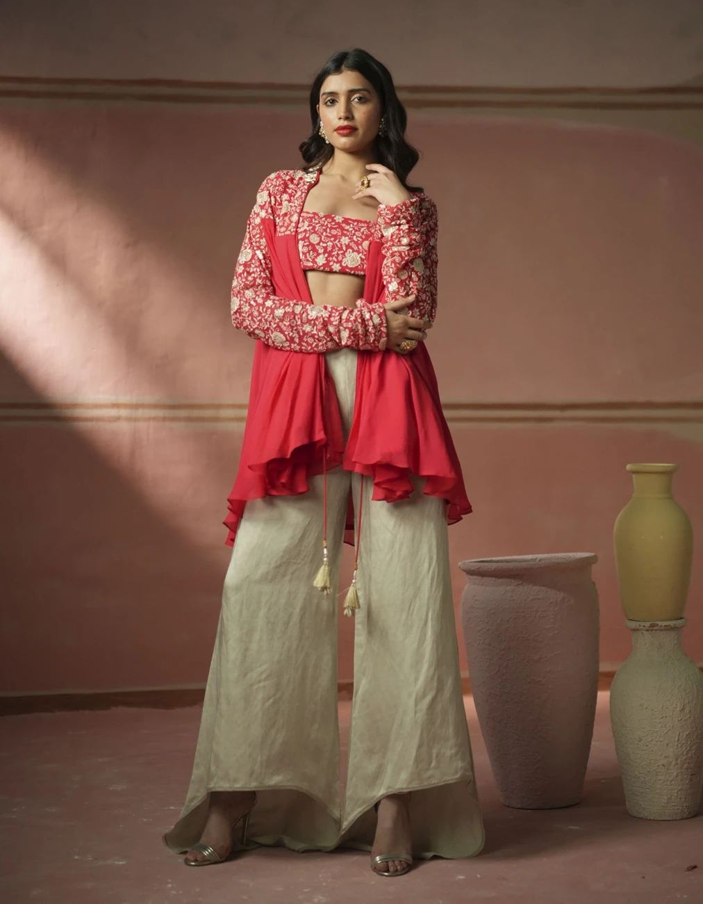 Pink Chikankari Bandeau 3 Pink Chikankari Bandeau