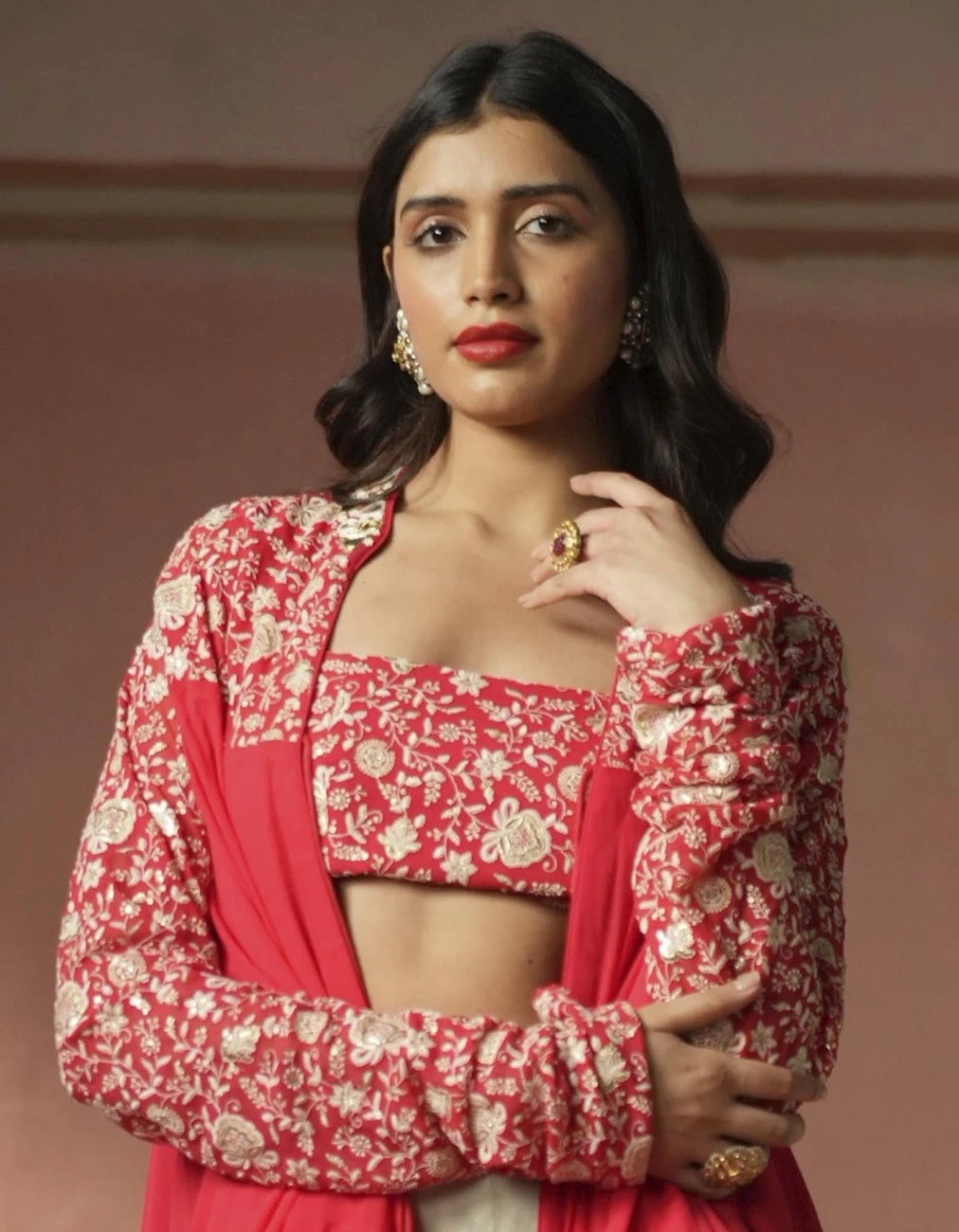 Pink Chikankari Bandeau 4 Pink Chikankari Bandeau - Image 2