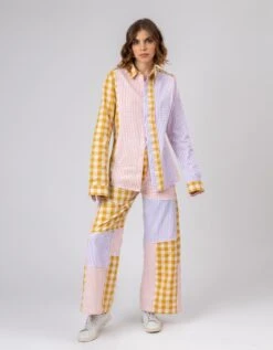 Multi Color Erin Patchwork Shirt