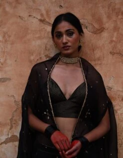 Black Cape And Skirt Set -Incasee Ceantral dpkly0183