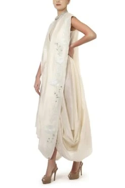 Draped Embroidered Dhoti Jumpsuit -Incasee Ceantral dr022 1