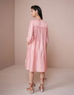 Pintuck Patchwork Detailed Dress -Incasee Ceantral dr123cb 1