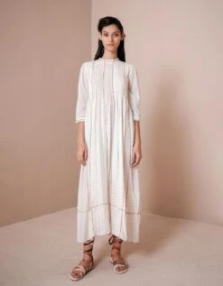 Paneled Crochet Dress