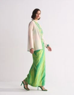 Ivory Yoke Cutwork Reverse Collar Shirt -Incasee Ceantral dss100162