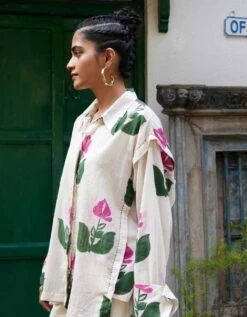 White Block Printed Dione Shirt -Incasee Ceantral dt08b2