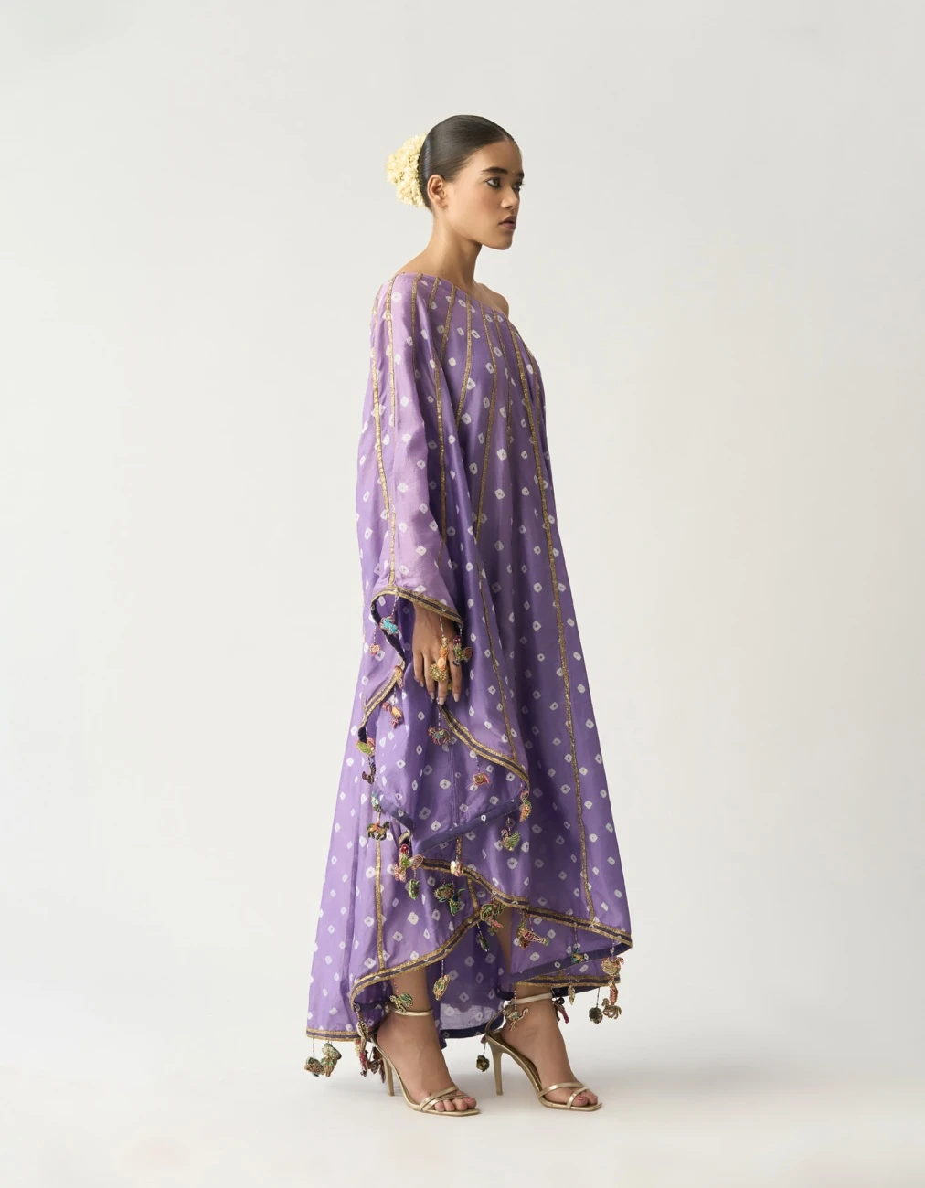 Chaaya Bandhani One Shoulder Kaftan Dress 3 Chaaya Bandhani One Shoulder Kaftan Dress