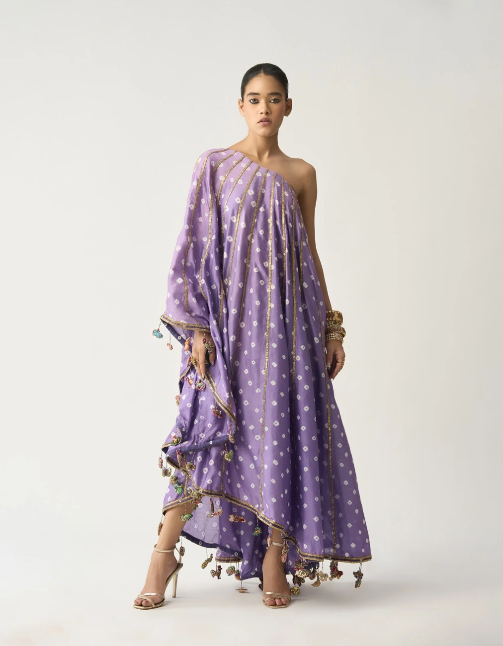 Chaaya Bandhani One Shoulder Kaftan Dress 4 Chaaya Bandhani One Shoulder Kaftan Dress - Image 2