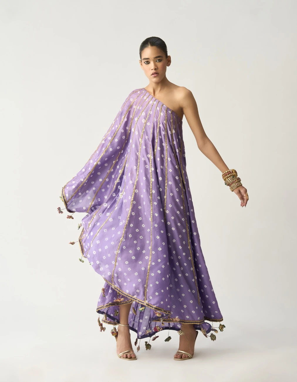 Chaaya Bandhani One Shoulder Kaftan Dress 5 Chaaya Bandhani One Shoulder Kaftan Dress - Image 3