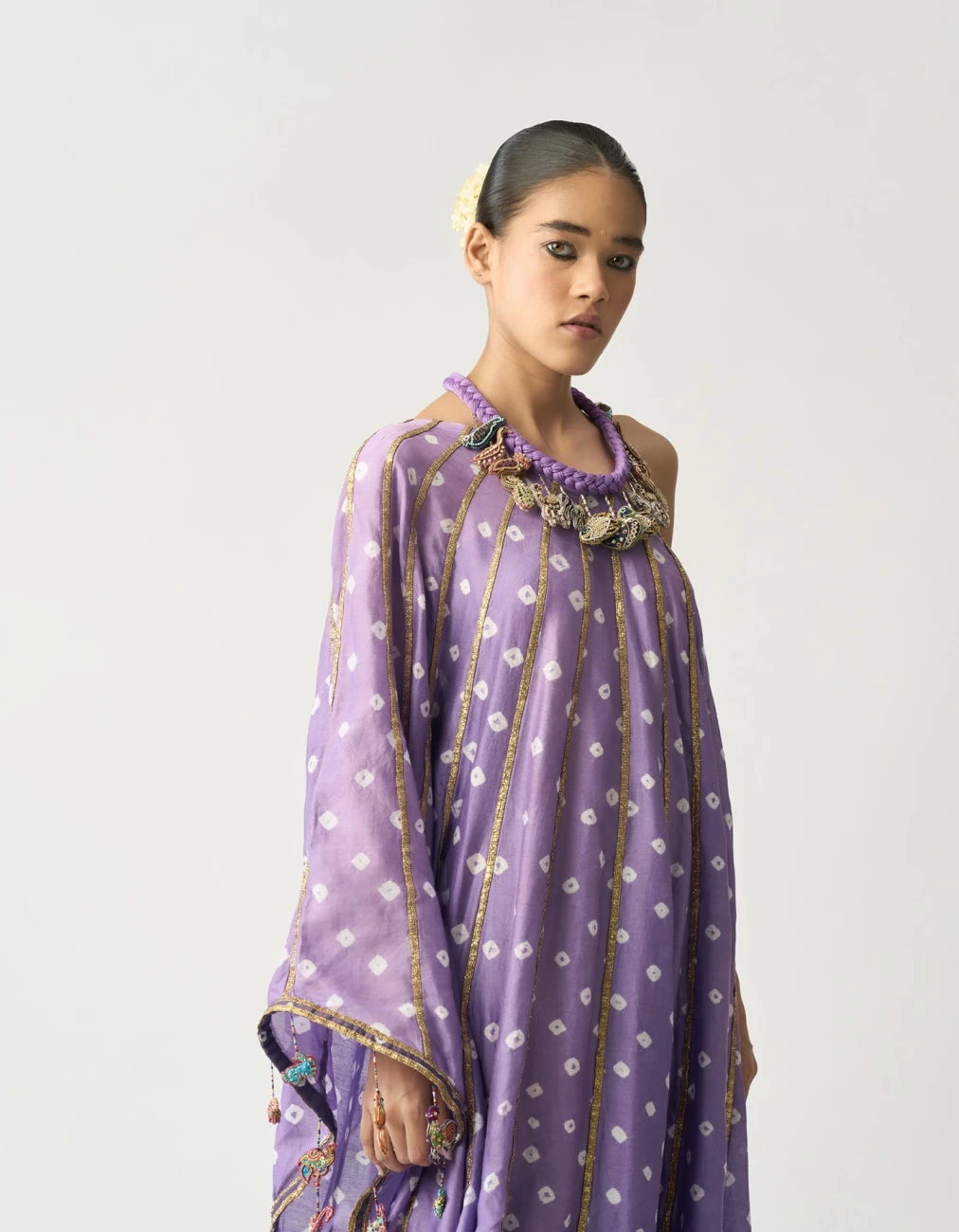 Chaaya Bandhani One Shoulder Kaftan Dress 8 Chaaya Bandhani One Shoulder Kaftan Dress - Image 6