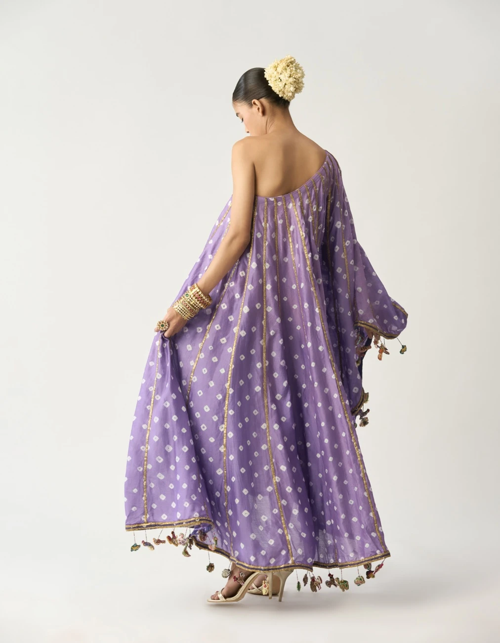 Chaaya Bandhani One Shoulder Kaftan Dress 9 Chaaya Bandhani One Shoulder Kaftan Dress - Image 7