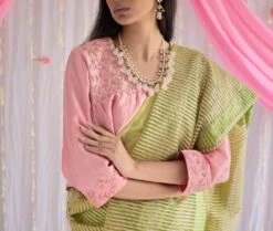 Empireline Blouse In Raw Silk