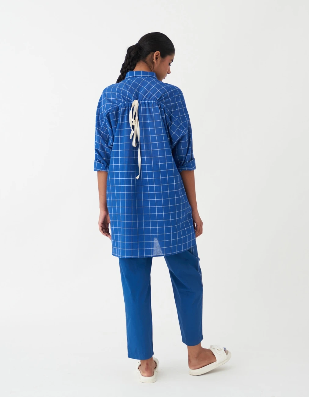 Electric Blue Drawstring Shirt 9 Electric Blue Drawstring Shirt - Image 7