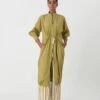 Moss Green Drawstring Tunic -Incasee Ceantral f23s041