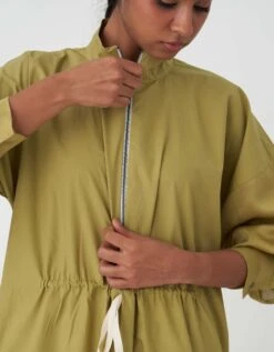 Moss Green Drawstring Tunic -Incasee Ceantral f23s045