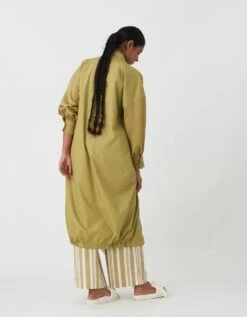 Moss Green Drawstring Tunic -Incasee Ceantral f23s04b