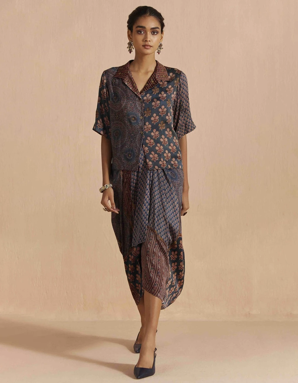 Blue Mrida Crop Shirt 3 Blue Mrida Crop Shirt