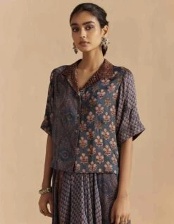 Blue Mrida Crop Shirt 11 Blue Mrida Crop Shirt -Incasee Ceantral fb2307a4