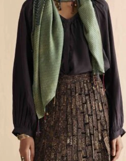 Black Mrida Embroidered Skirt 10 Black Mrida Embroidered Skirt -Incasee Ceantral fb2316b3