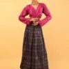 Deep Purple Ikat Skirt -Incasee Ceantral gwo23041 1