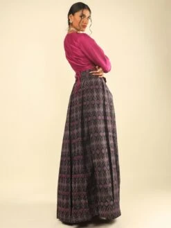 Deep Purple Ikat Skirt -Incasee Ceantral gwo23043 1