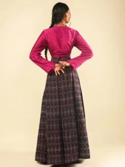 Deep Purple Ikat Skirt -Incasee Ceantral gwo2304b 1