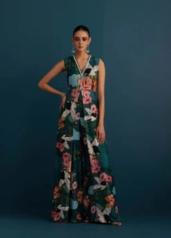 Blossom Blue Printed Jumpsuit