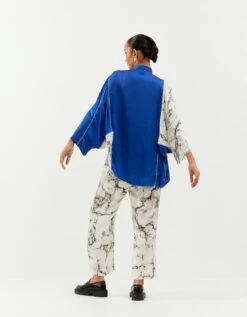 Inca Cobalt Blue Panelled Shirt -Incasee Ceantral incash03cobaltblueb 1