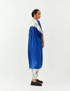 Inca Cobalt Blue Ruched Shirt -Incasee Ceantral incash05cobaltblue2