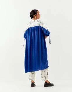 Inca Cobalt Blue Ruched Shirt -Incasee Ceantral incash05cobaltblueb 1