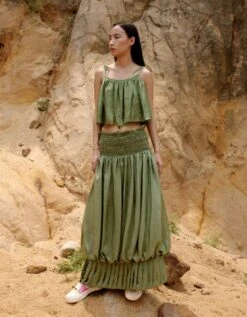 Laya Balloon Skirt And Crop Top