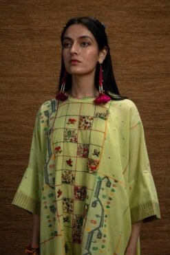 Green Paakhi Kimono Dress 13 Green Paakhi Kimono Dress -Incasee Ceantral j2209b 5