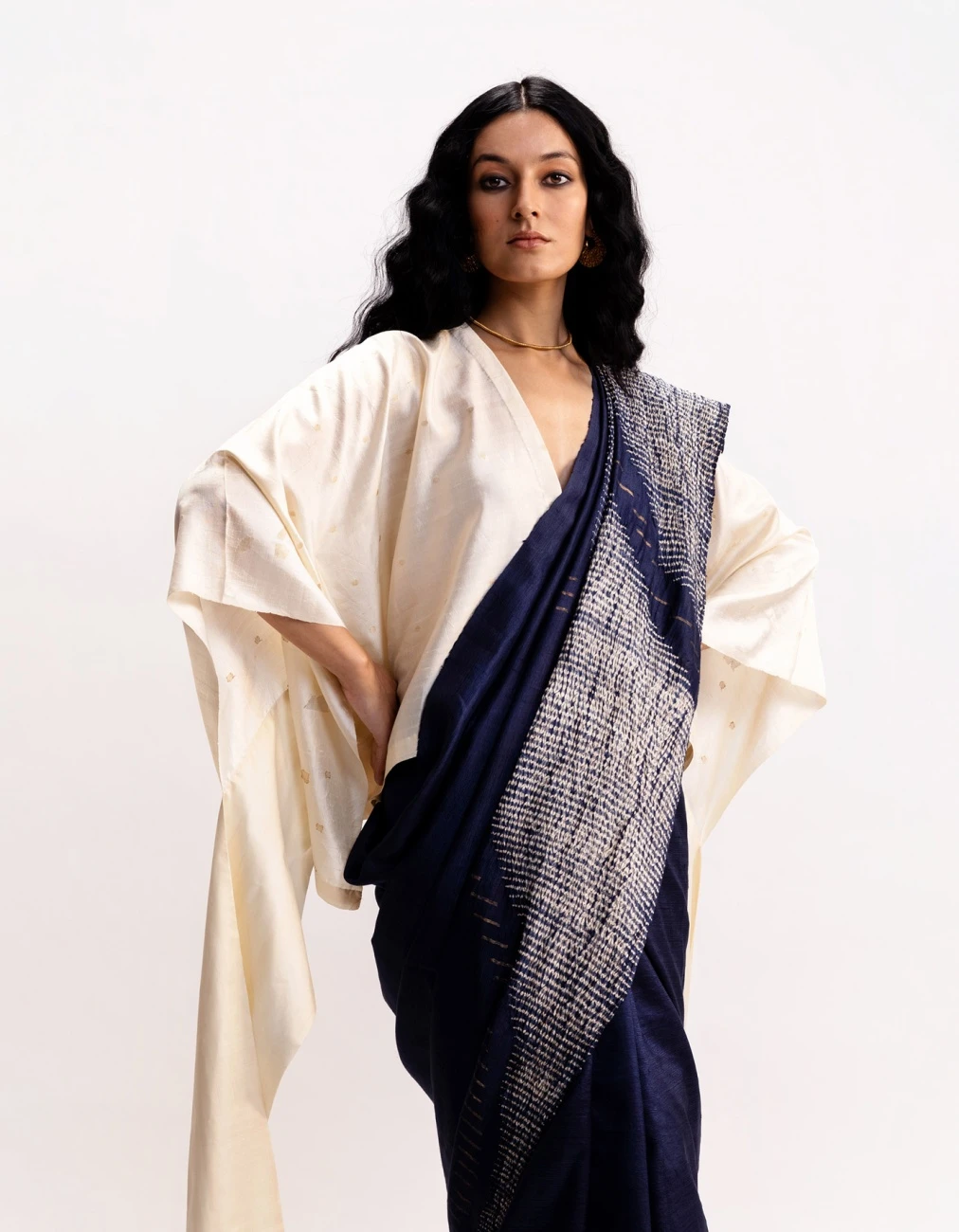 Jamdani Kaftan Blouse 4 Jamdani Kaftan Blouse - Image 2