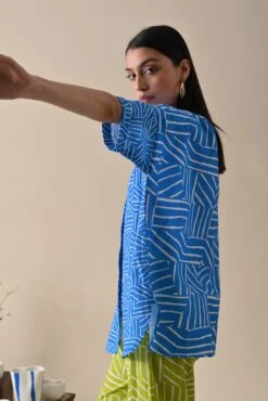 Blue Cora Top -Incasee Ceantral kanap23s312