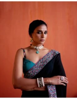 Black Haseen Saree And Blouse Plus Petticoat -Incasee Ceantral kkhs02b