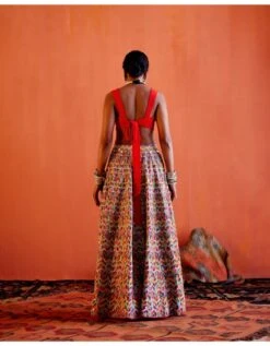 Orange Mushtaq Blouse -Incasee Ceantral kkmq012b