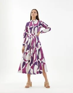 Purple And Pink Abstract Shirt -Incasee Ceantral kofw22029b