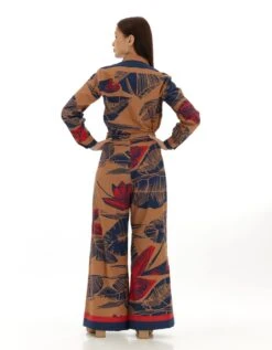 Beige And Blue Floral Shirt -Incasee Ceantral kofw23027b