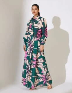 Peach, Green And Pink Floral Shirt -Incasee Ceantral kofw230892 1