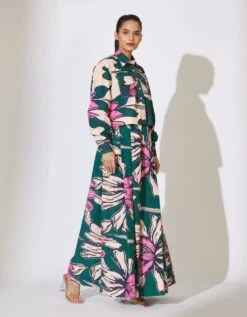 Peach, Green And Pink Floral Shirt -Incasee Ceantral kofw230893 1