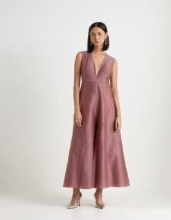 Mauve Silk Jumpsuit
