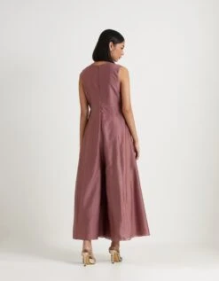 Mauve Silk Jumpsuit -Incasee Ceantral ks129mauveb 1