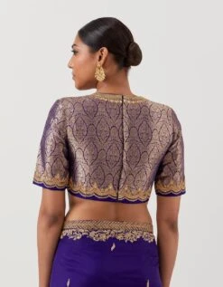 Purple Dori Work Blouse -Incasee Ceantral lajo120900b