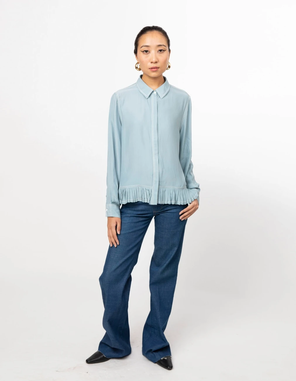 Dust Blue Fin Shirt 4 Dust Blue Fin Shirt - Image 2