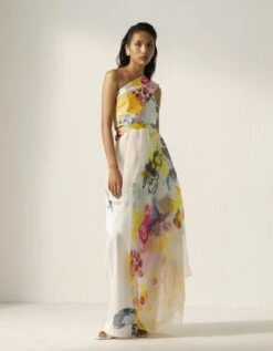 Marella Colourful Printed Jumpsuit With Sheer Panel And Drape -Incasee Ceantral marella2 1