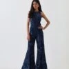 Blue Sea Coral Halter Jumpsuits -Incasee Ceantral mfnf171js1