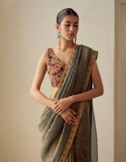 Aegean And Garnet Stitched Blouse