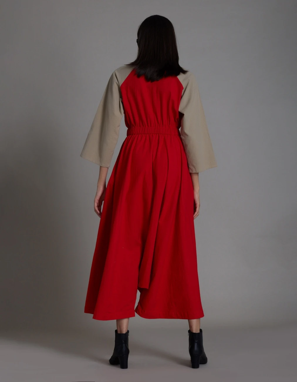 Red And Beige Sphara Jumpsuit 5 Red And Beige Sphara Jumpsuit - Image 3